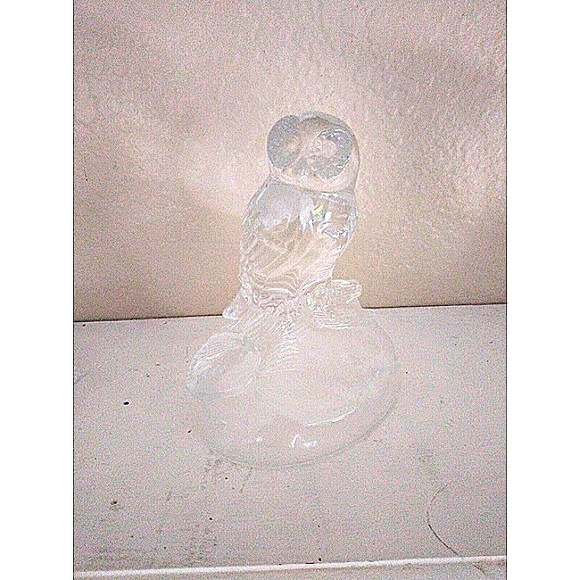 3 pc OWL Crystal D’Arques Figurine Sitting on log 2 CRYSTAL Candle Sticks BUNDLE - Picture 12 of 13